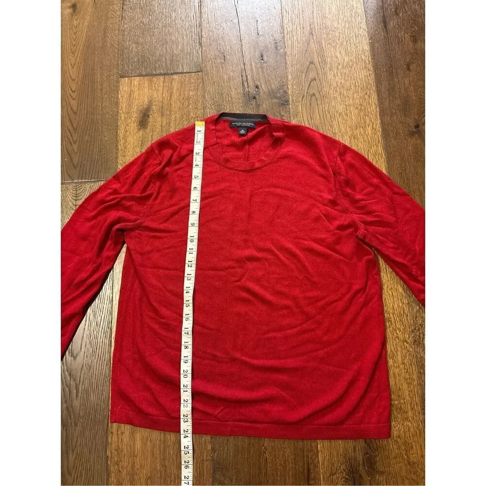 Banana Republic men’s red silk cashmere crewneck sweater M